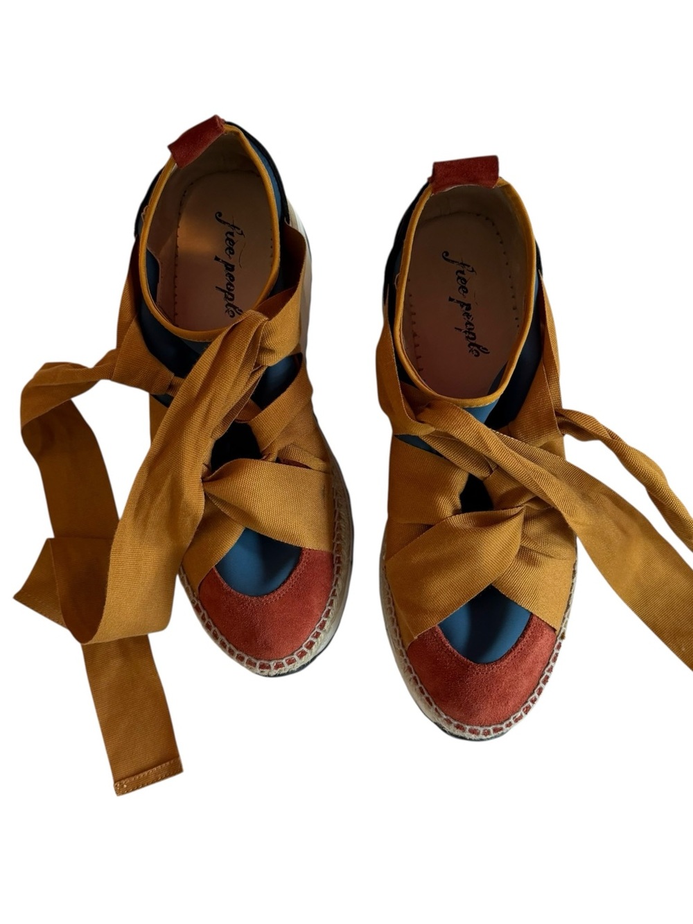 Free People Chapmin Multicolor Espadrille Platform Sneakers with Bow Accents - Picture 14 of 15